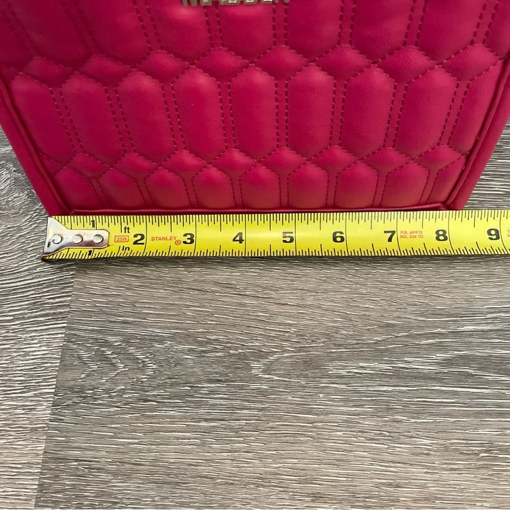 Steve‎ Madden Quilted Fuschia Mini Tote Handbag with Shoulder Strap